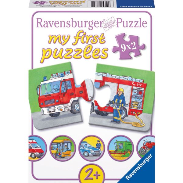 Cuy Games - MI PRIMER PUZZLE - 9X2 PIEZAS - VEHICULOS DE EMERGENCIA -