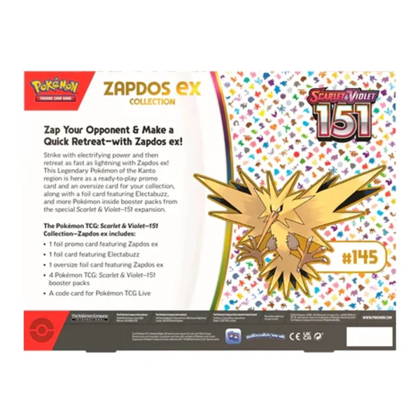 Cuy Games - BOX ARMADO - COLECCION ZAPDOS EX - 151 ED ESPECIAL -