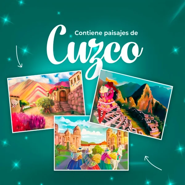 Cuy Games - 150 PIEZAS - MICROPUZZLE YUYAY - RAINBOW MONTAIN - DOWTOWN - MACHU PICCHU -