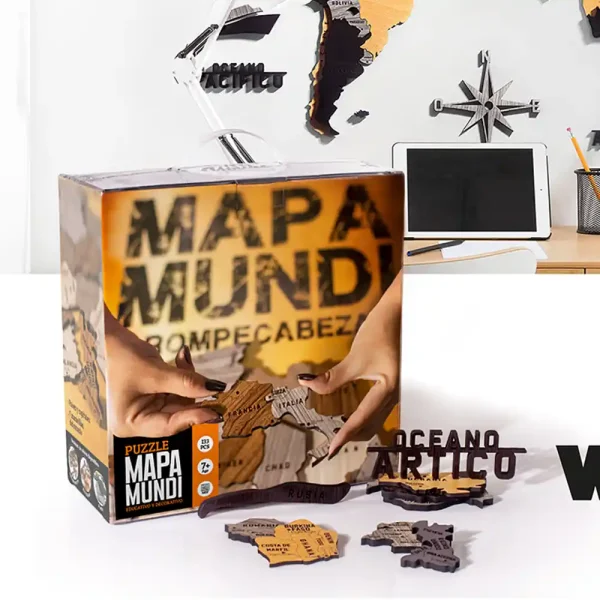 PUZZLE MAPA MUNDI - XG - BLACK