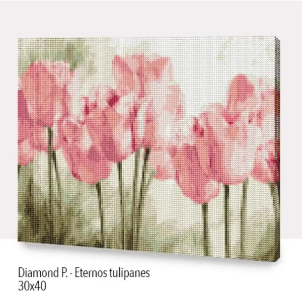 ETERNOS TULIPANES LIENZO DIAMOND 30X40