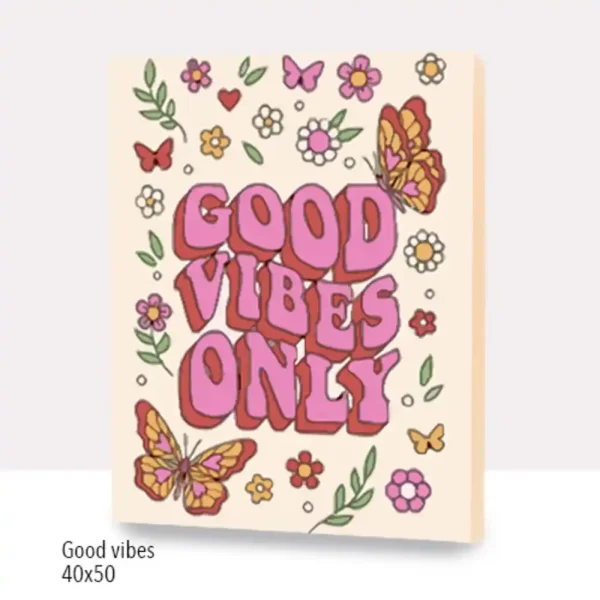 GOOD VIBES CUADRO PINTURA AL OLEO 40X50