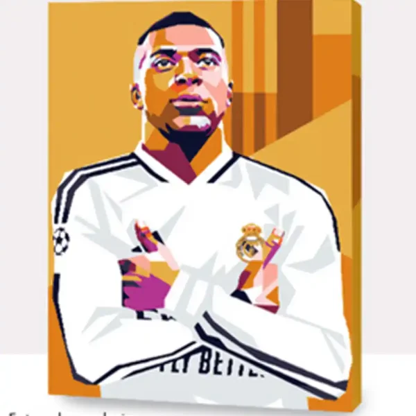 FUTURO LEGENDARIO MBAPPE CUADRO PINTURA AL OLEO 30X40