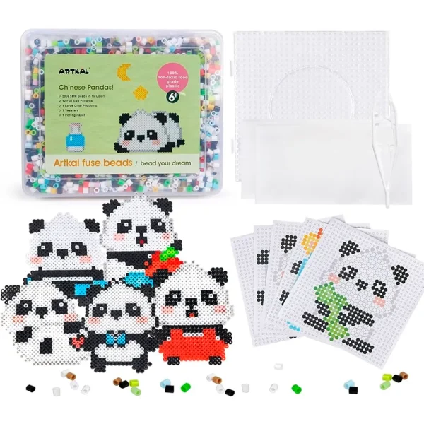 Cuy Games - FUSE BEADS KIT PANDAS 5MM -