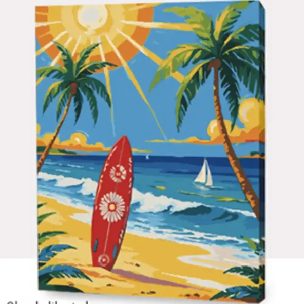 PARAISO INFINITO CUADRO PINTURA AL OLEO 40X50